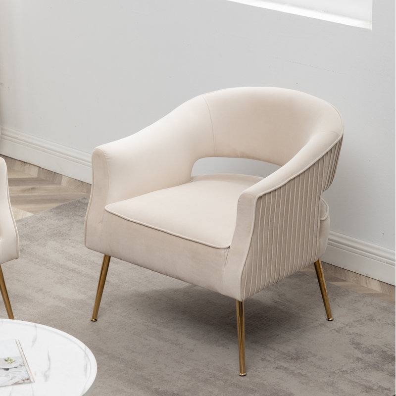 Ensemble de salon en velours 2 pièces Chynna, Velours beige