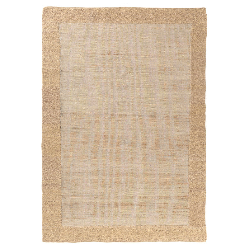 Tapis intérieur en laine tissé à la main Farmhouse, Beige, 5'9" x 8'9"