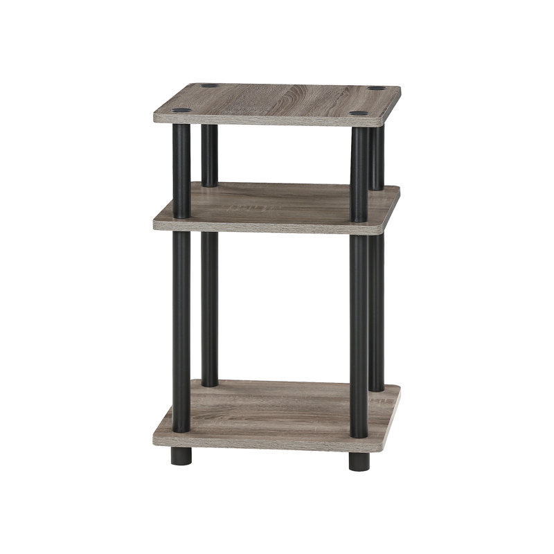 Colleen 52.6cm H x 37.1cm W Etagere Bookcase, French Oak Gray/Black