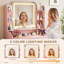  Coiffeuse de maquillage avec miroir lumineux à DEL et prise de courant, bureau de coiffeuse avec tabouret et tablettes de rangement pour la chambre à coucher-131076741