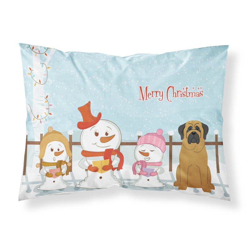 Taie d'oreiller Merry Christmas Merry Christmas, Mastiff et choristes
