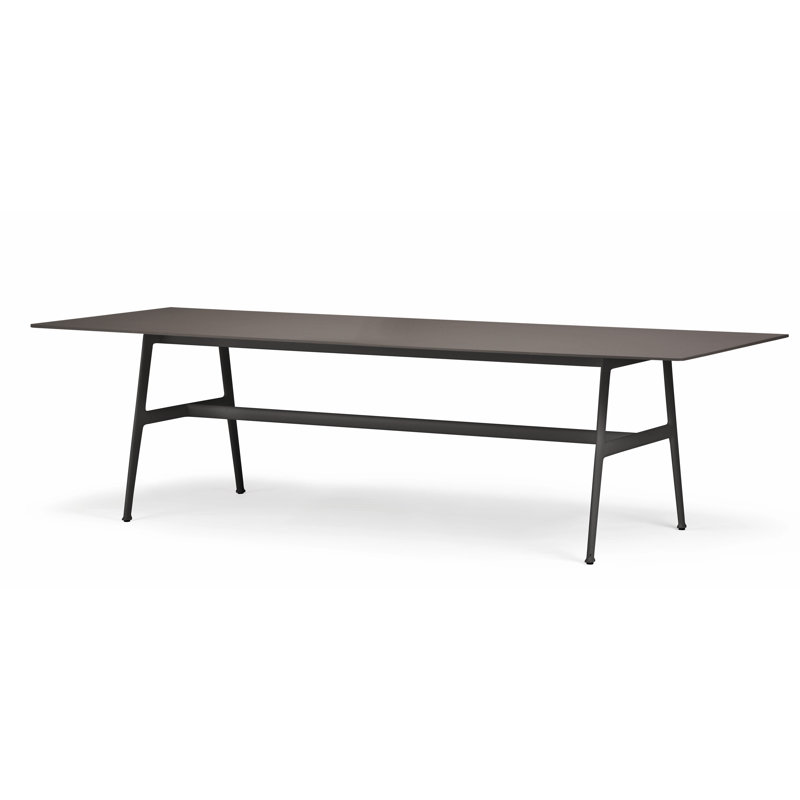 Seax Outdoor Dining Table, 39.25" W x 110.25" L, Talc