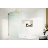 Gaia 34 in. x 58.25 in. Frameless Fluted Single Fixed Bath Panel