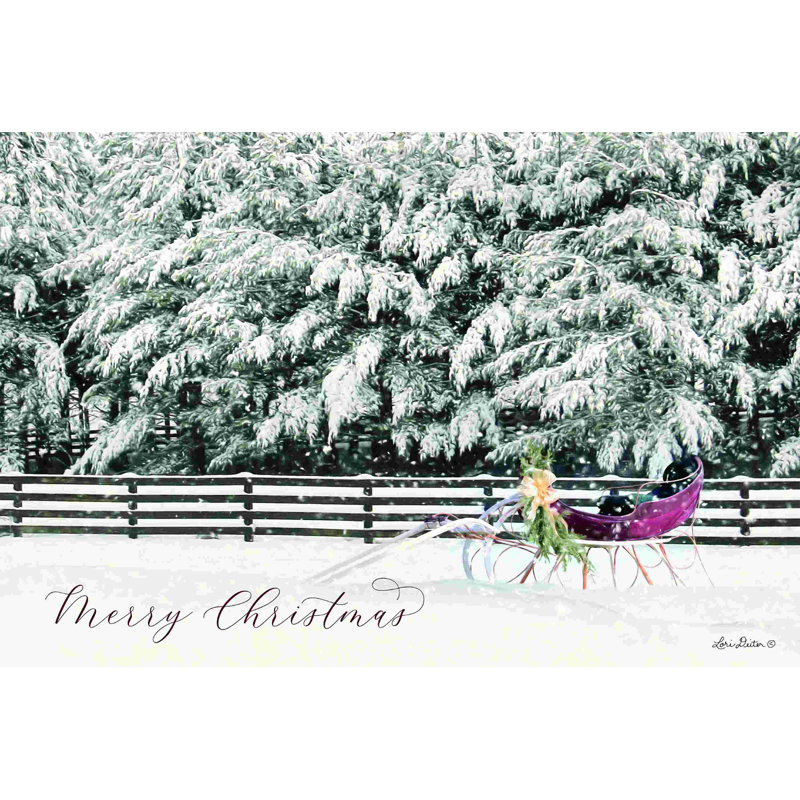 Traîneau Merry Christmas, H 32 po x l 48 po