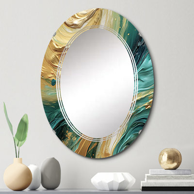 Kohaku - Miroir mural moderne ovale
