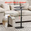 Table d'appoint en bambou avec plateau réglable et base en métal-108647345