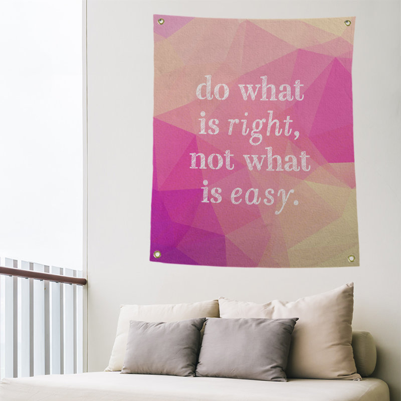 Polyester Tapestry, 80" H x 59" W, Pink Diamond