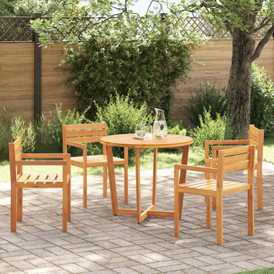 Round 5 - Piece - 4 - Person 80Cm L Outdoor Table Set