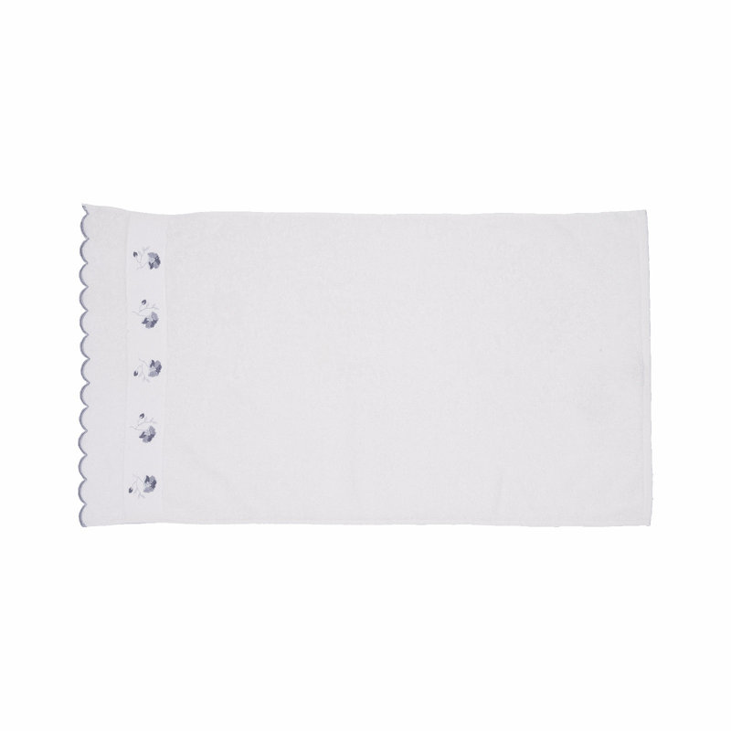 Jeanbaptiste Midweight Hand Towel, White/Grey