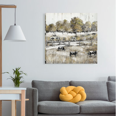 « lazy pâturage », peinture sur toile tendue