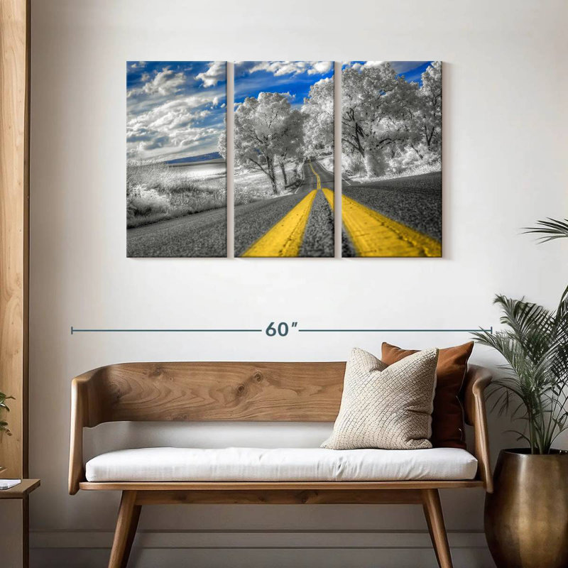 Mehar Winter Road Lines, 28" H x 45" W