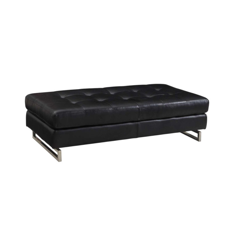 Repose-pieds Strissel, Cuir noir assorti