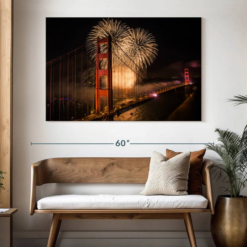 Célébration du pont Lilie Golden Gate, H 34 po x l 51 po