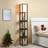 Fawnlily 72'' Black Column Floor Lamp