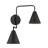 Emilyne 2-Light Adjustable Wall Sconce in Black-1102416266