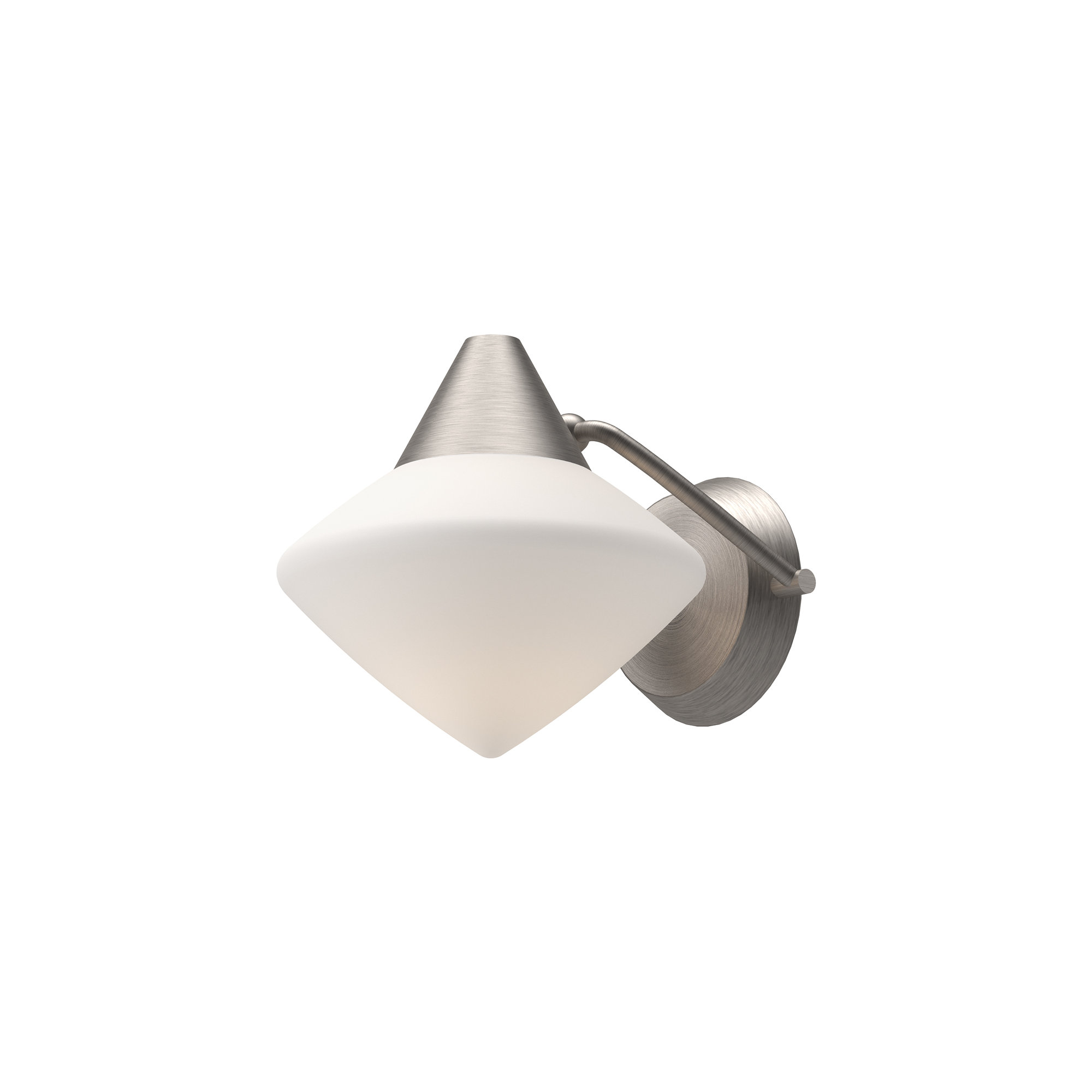 Orrin Single Frosted Bath Sconce, Brushed Nickel