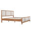 Base de lit plateforme en bois avec tête de lit tapissier Tatum-125845098-125845100