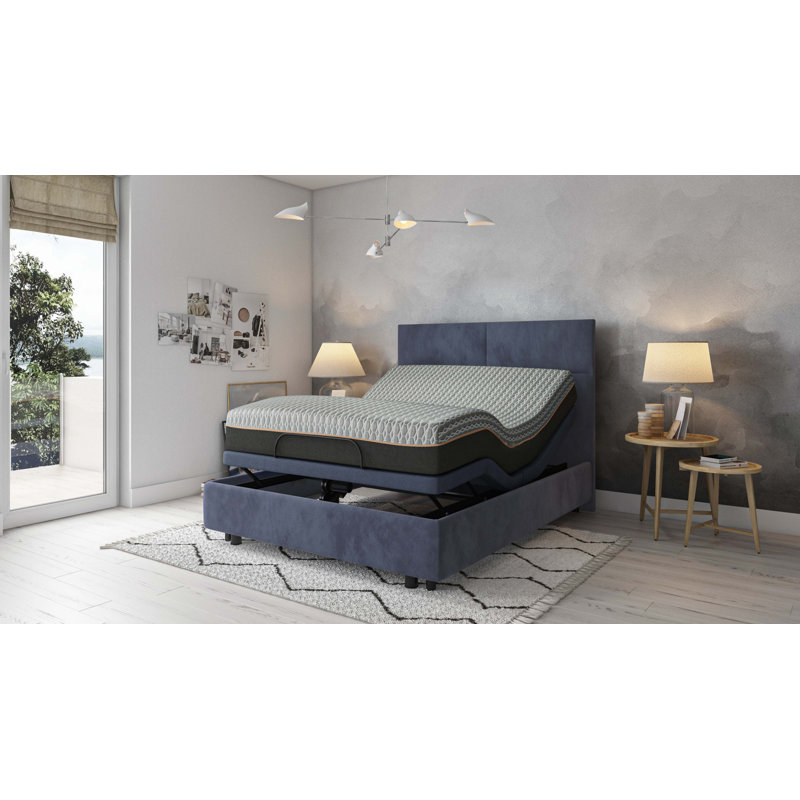 Base de lit réglable avec trois modes de vibration et réglages de la position de la tête et des pieds