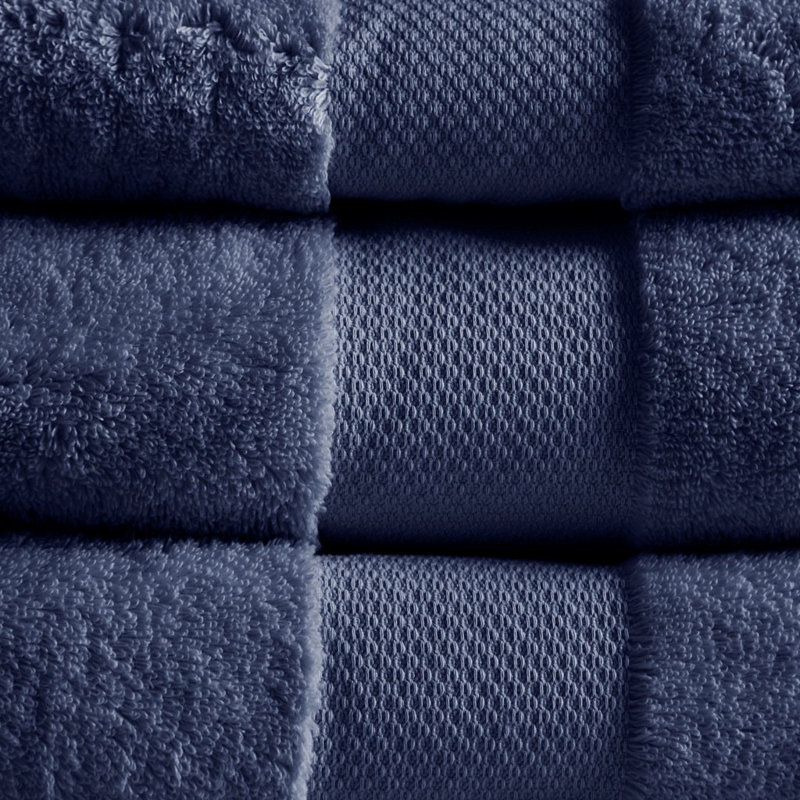 Ensemble de serviettes de bain 6 pièces en coton turc surdimensionné luxueux, Marine