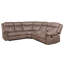 Canapé modulaire inclinable manuel en nubuck deux tons Dollum avec console USB et porte-gobelet-1643149229
