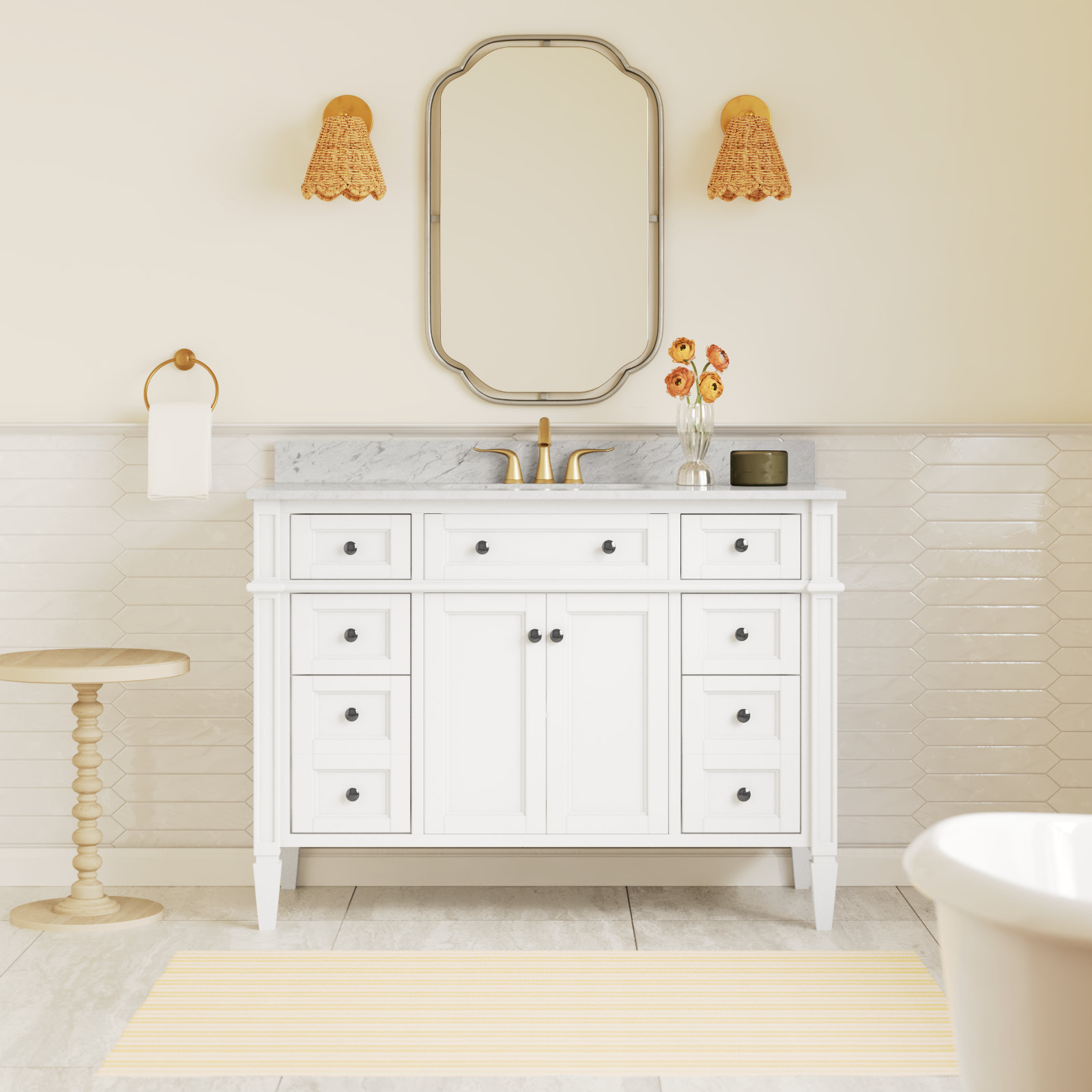 Lakeland 48'' Single Bathroom Vanity, White
