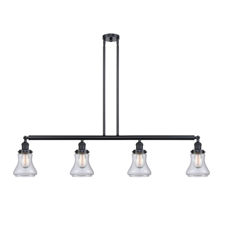 Leibowitz 4 - Light Kitchen Island Pendant, Clear, Polished Chrome
