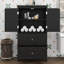 Armoire de rangement pour salle de bain, unité de rangement pour salle de bain, armoire autoportante avec 2 tiroirs et 2 portes, tablette réglable-1846059453