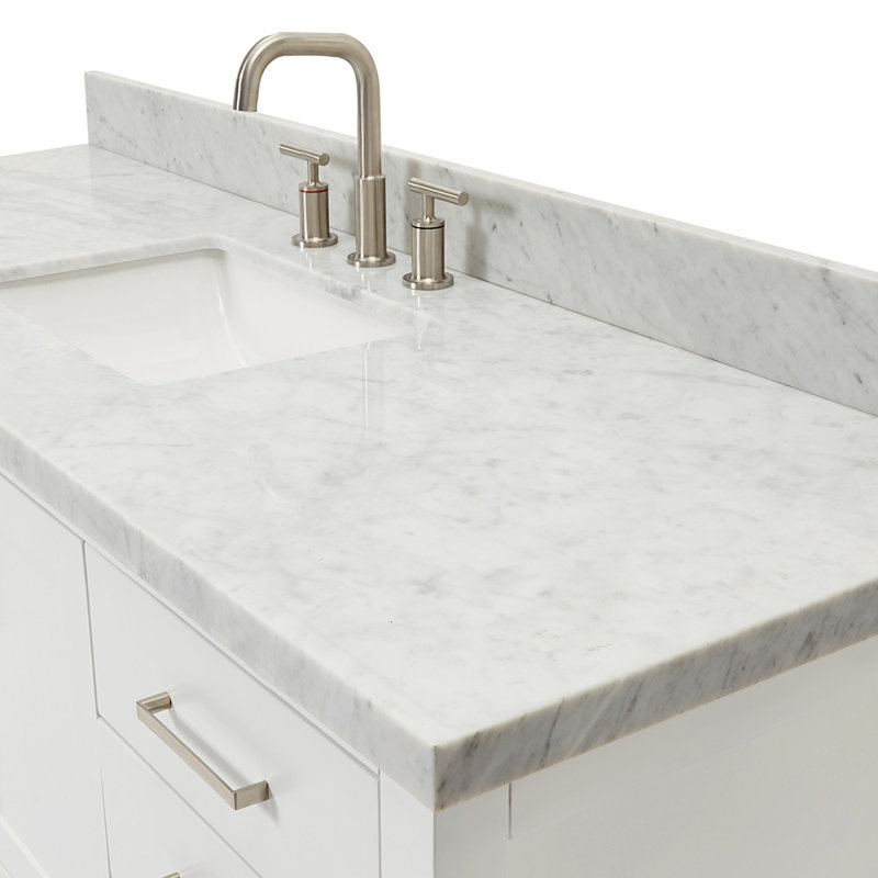 Magnolia Bath Vanity Rectangular Basin S061SCWRV, White