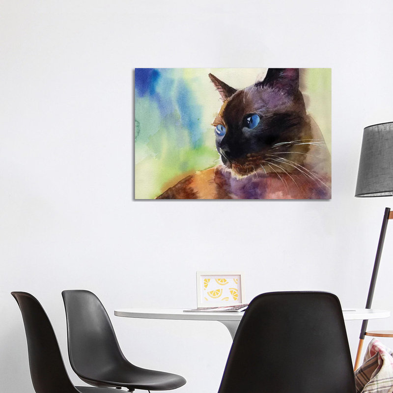 Siamese Lit by Rachel Parker - Wrapped Canvas Gallery-Wrapped Canvas Giclée, 101.6 cm H x 66.04 cm W x 3.175 cm D