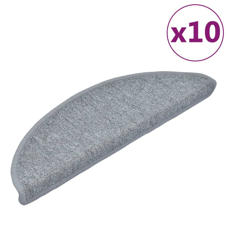 Gribbin Non-Slip Light Grey Stair Tread, Runner 17cm x 56cm, 10