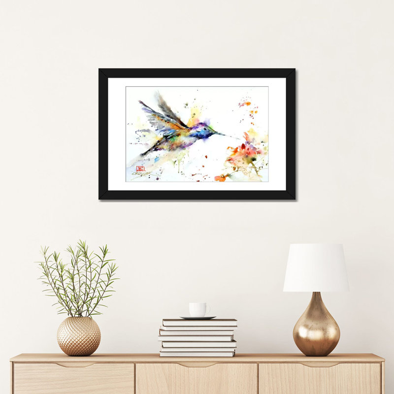 " Colourful Journey " by Dean Crouser, 18" H x 26" W x 1.5" D, Black Framed Fine Art Paper, No Mat