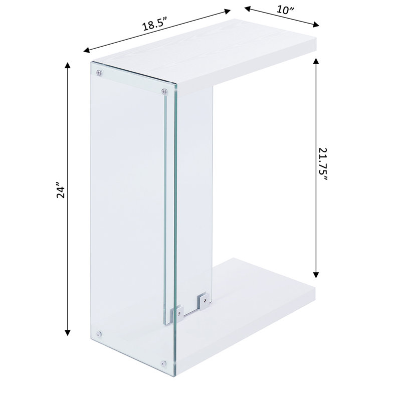 Allegonda 24.25" Tall C End Table, White