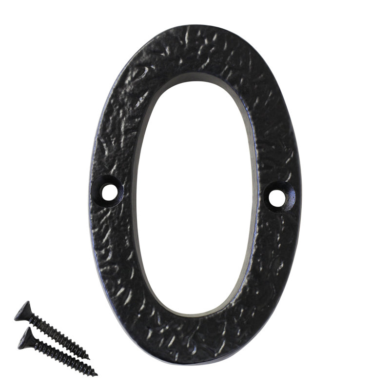 Numéro de maison 3 po, 0, Noir
