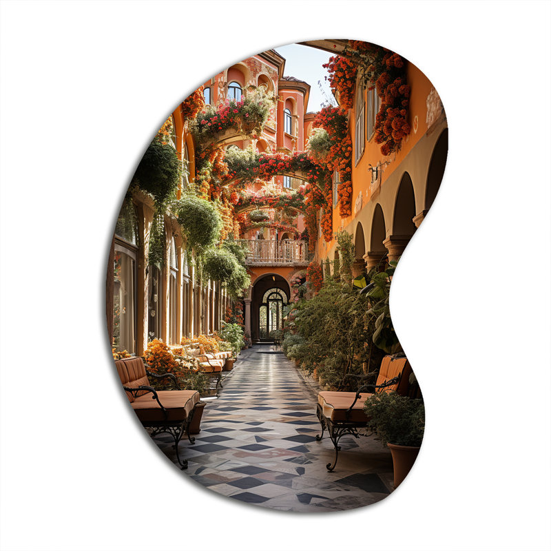 Espagnole espagnole Hacienda - Espagne, décoration murale asymétrique en métal, Freeform, H 39 po x l 28 po