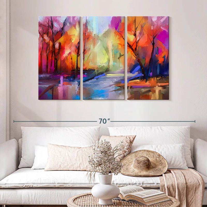 Avery Forest Lake Abstract, 32" H x 50" W