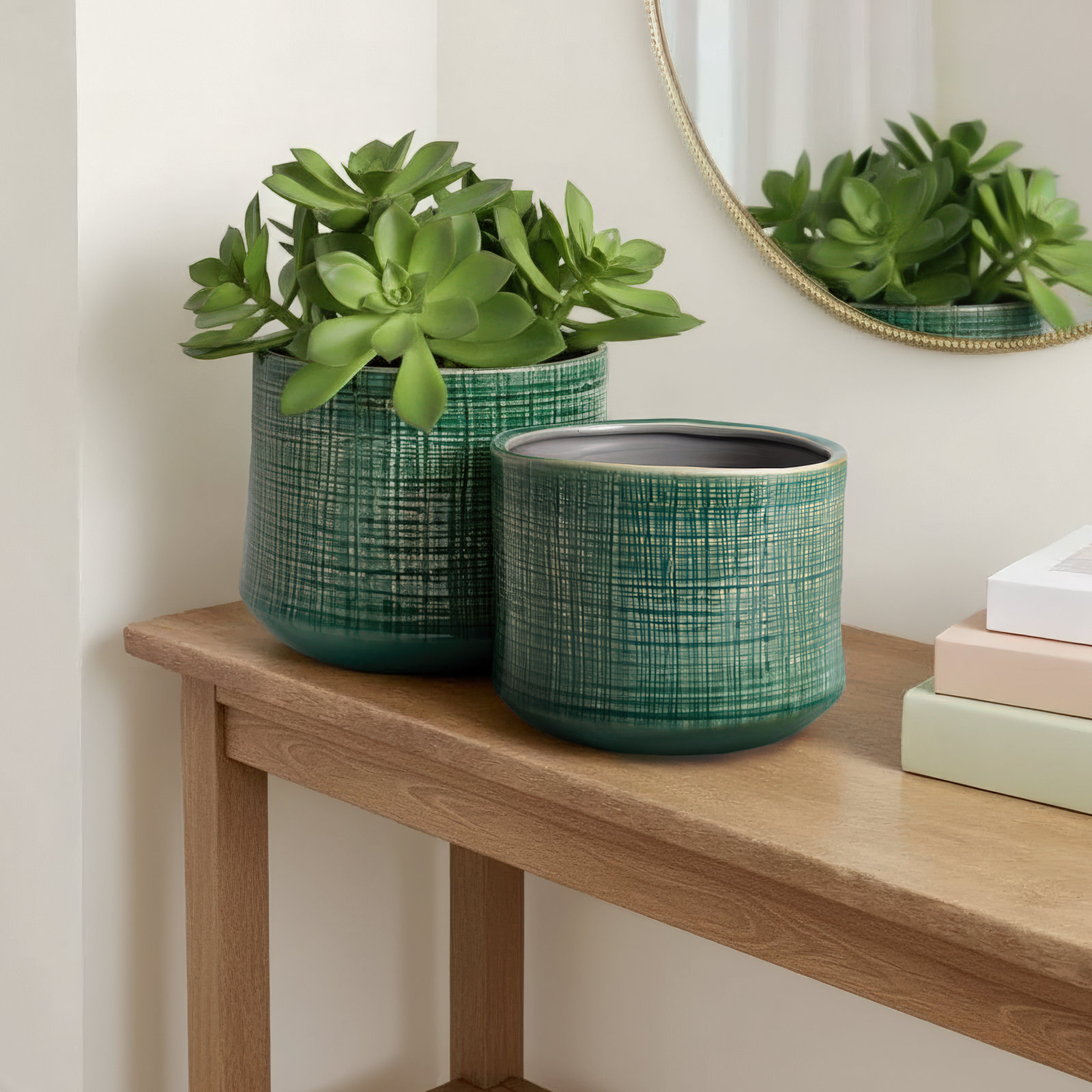 Phoenix 8" Pot Planter, Green