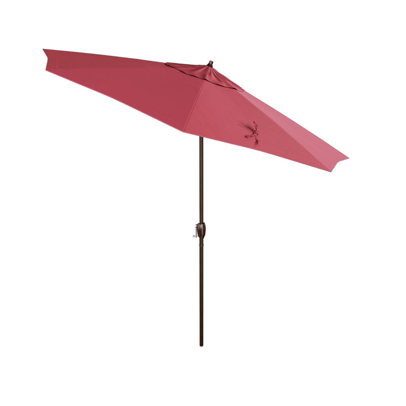 Parasol de marché 9 pi Murrey, Toile Sunbrella® rose vif