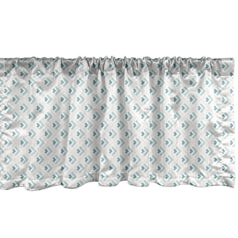 Ambesonne rétro cantonnière paquet de 2 flèches minimalistes turquoise pêche pâle, L 54 po x L 18 po