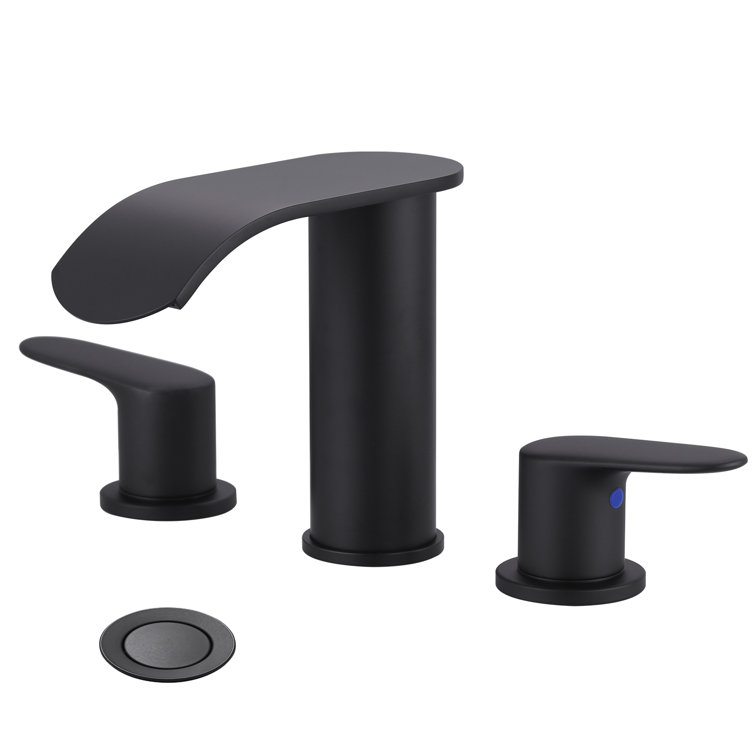 Widespread 2-handle Bathroom Faucet with Drain Assembly