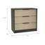 Ensemble de chambre à coucher 2 pièces, armoire + commode 3 tiroirs, noir / pin
