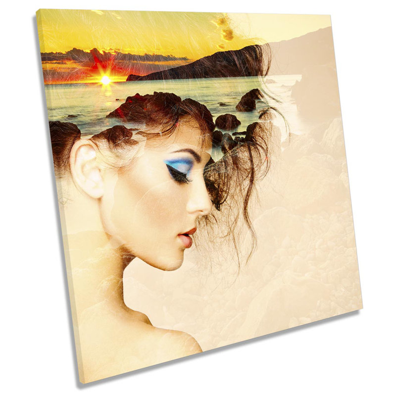 Z2557 Beauty Salon Fashion Beach - Wrapped Canvas Print, 60cm H x 60cm W x 2cm D