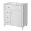 Meuble-lavabo de salle de bain d'inspiration française avec lavabo en céramique et rangement à fermeture en douceur-702562630