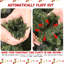 Arbre de Noël classique de 6 pi, 350 lumières blanches chaudes, 1339 pointes en PE + réalistes, branches à charnières à installation simple, support en métal pour décoration d'arbre avec base de fêtes automatique