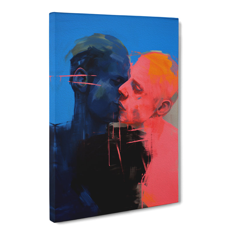 Two Men In Love Gestural No.3 - No Frame Print, 76cm H x 50cm W x 3cm D