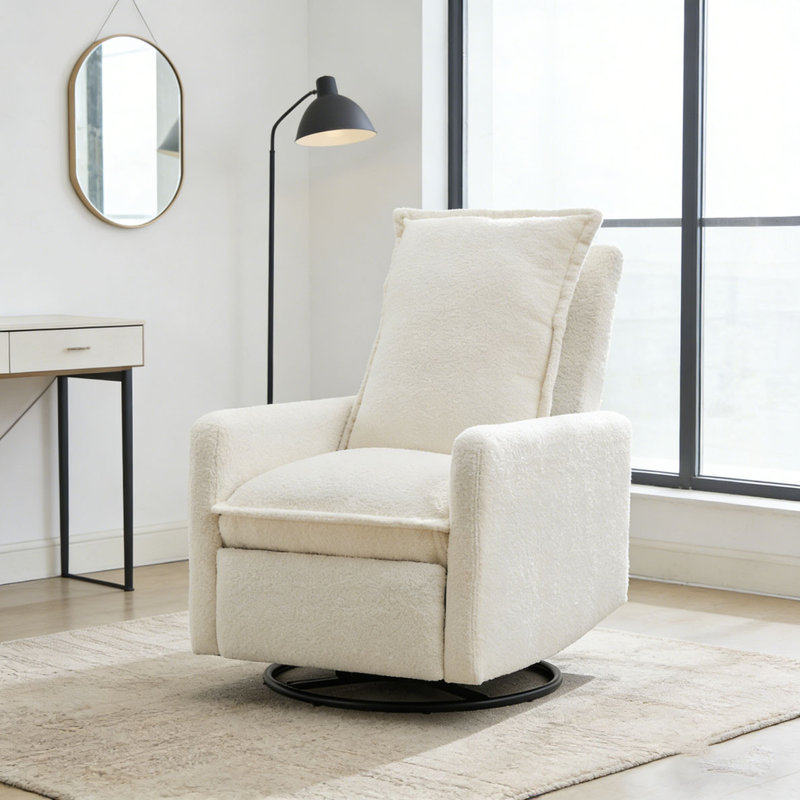 Fauteuil inclinable et pivotant, Blanc