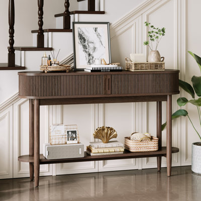 Leathia Fluted Console Table