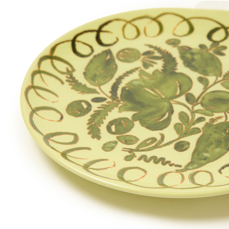 Amalfi Dessert Plate - Mustard - 9.1", Lime