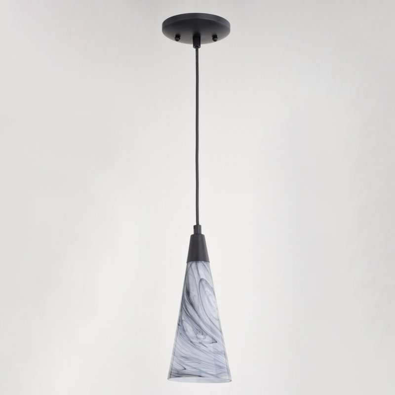 Luminaire suspendu 1 lumière Milano, Noir mat