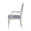 Ensemble de 2 fauteuils rembourrés gris et platine
