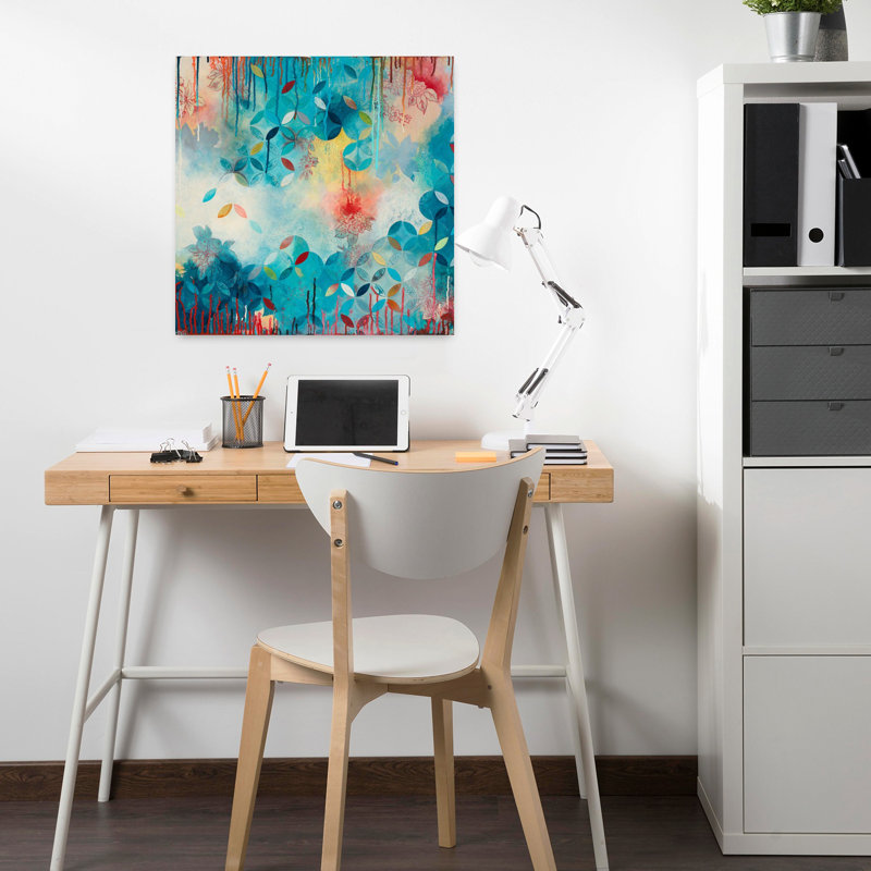 Tranquil Eden 1, art abstrait contemporain, H 18 po x l 18 po
